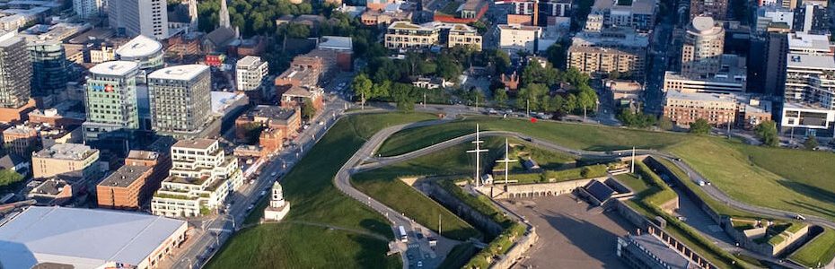 Aerial photo of Dalhousie University.